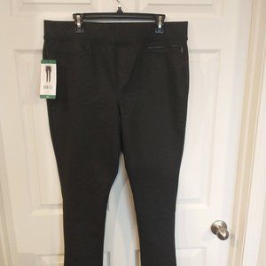 DKNY Pull On Pont Pants, Size XL, Grey Diamond, Ne